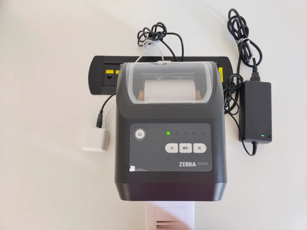 zebra label printer with wifi print server