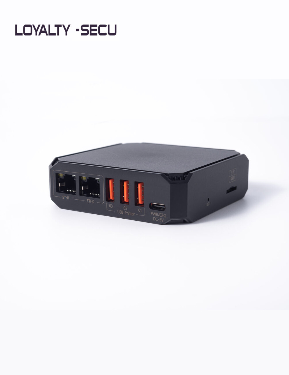 LOYALTY-SECU Network USB Print Server Adapter Supports 10/100Mbps Ethernet To USB 2.0 Printer LPR Windows 11 Printing (RJ45+Bluetooth+Grigio