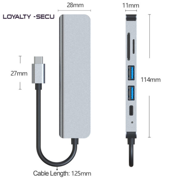 USB-C-To-HMDI-HUB-Adapter-Dimension-1