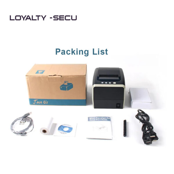 Linerless Label Direct Thermal Linerless Label Printer Packing List LOYALTY-SECU